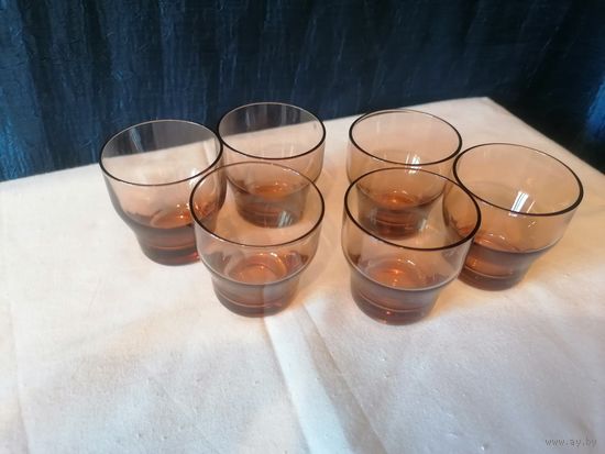 Набор стопок, гутное стекло, Неман, СССР