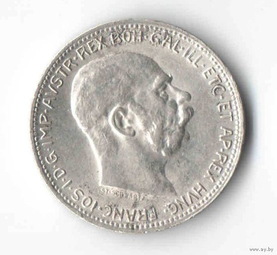 1 корона 1916 год "ФРАНЦ ИОСИФ I" (серебро)