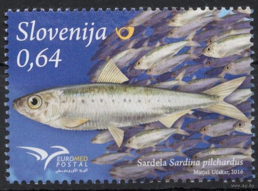 Словения 2016. Фауна. Рыбы 1 марка (1215)
