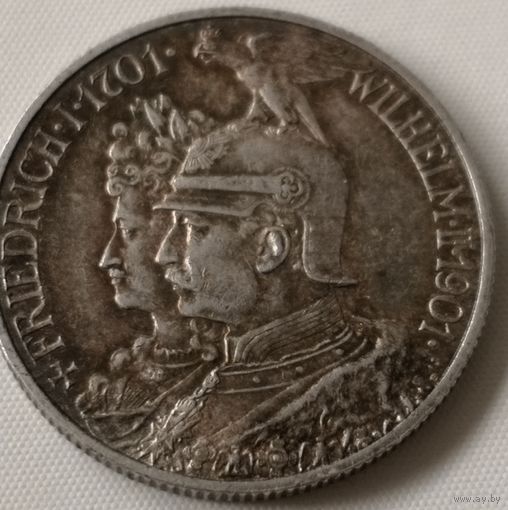 2 марки 1901 год. Пруссия .  Состояние..