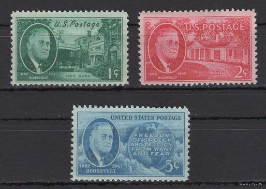 США /United States 1945** Памяти президента Рузвельта