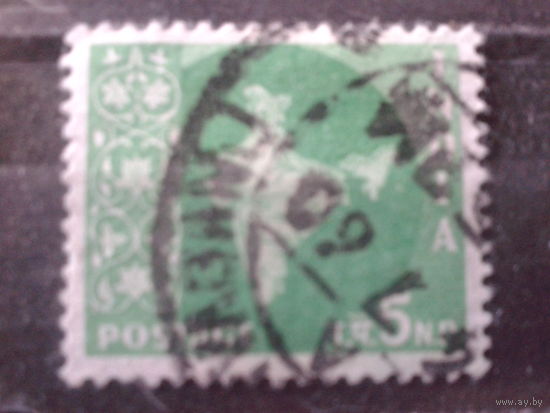 Индия 1957 Стандарт, карта 5 пайса