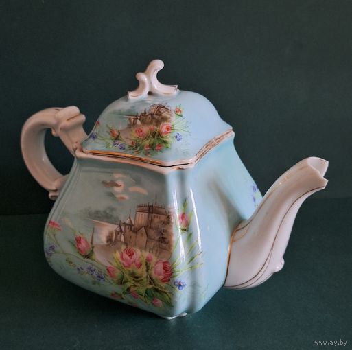 Чайник фарфор, роспись, Англия, до 17го.