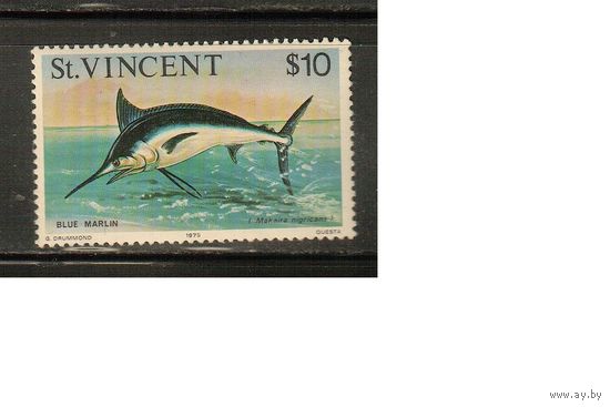 Сент-Винсент-1975(Мих.401) , **  , , Морская  Фауна ,  Рыбы,