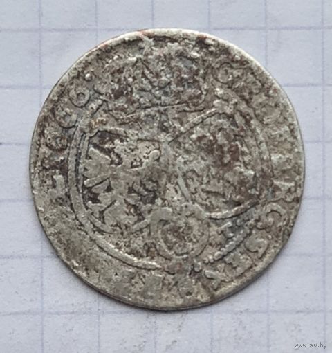 6 грош 1666 год