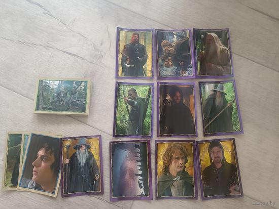 Наклейки Merlin Властелин колец 2001 год 69 штук