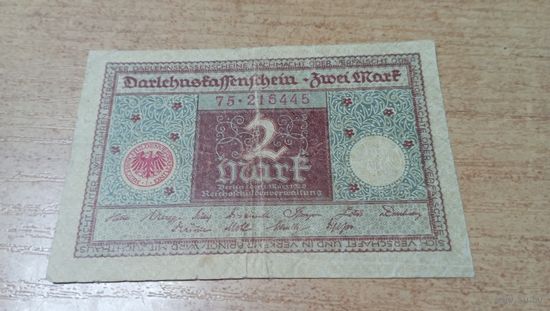 2 марки 1920 года Германии 216445 голубая