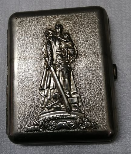 Портсигар. СССР. Никелированная жесть.