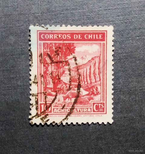 Марка Чили 1939 год Пейзаж