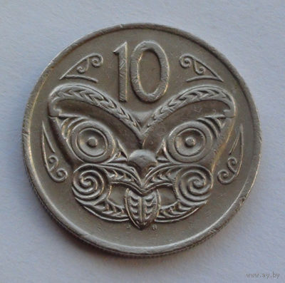 Новая Зеландия 10 центов. 1975 г.