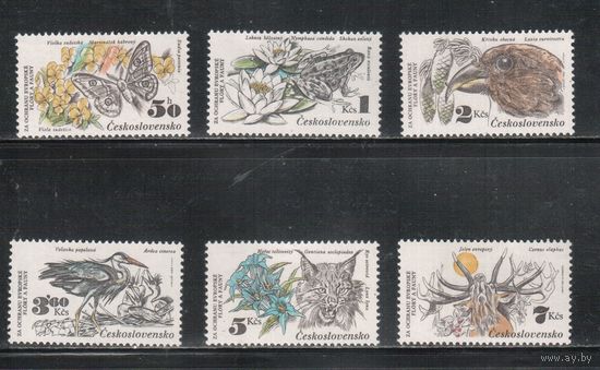 Чехословакия-1983,(Мих.2711-2716)  ** ,  Фауна (полная серия)