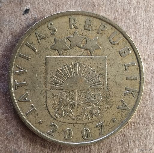 Латвия 2-я республика 20 сантимов , 2007 г., KM# 22.1