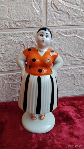 КОЛЛЕКЦИОННАЯ ФАРФОРОВАЯ СТАТУЭТКА СПЛЕТНИЦА СКЛОЧНИЦА ИЗ СЕРИИ РАЗГОВОР ЛФЗИ СССР РАННЯЯ ОРИГИНАЛ . Распродажа Коллекции ! Экспресс  Аукцион  с рубля без МПЦ и прочего .Много лотов в продаже .