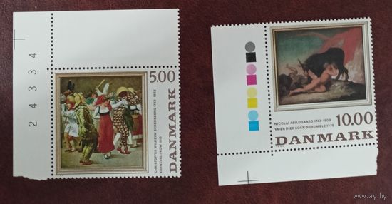 Дания** жиивопись полная серия без наклеек и их следов