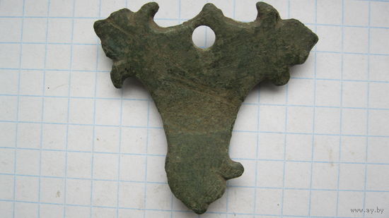 Накладка-замок на калиту. Бронза, литье.