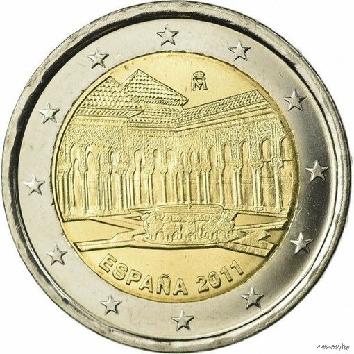 2 евро 2011 Испания Альгамбра Гранада UNC из ролла