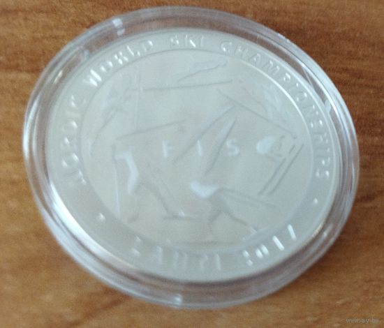 Серебро 0,925! Беларусь 10 рублей, 2017 Чемпионат мира по лыжным видам спорта 2017.
