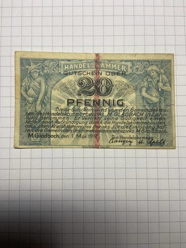 20 пфенигов (нотгельды) г. Германия.-2012