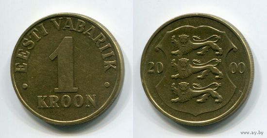 Эстония. 1 крона (2000, XF)