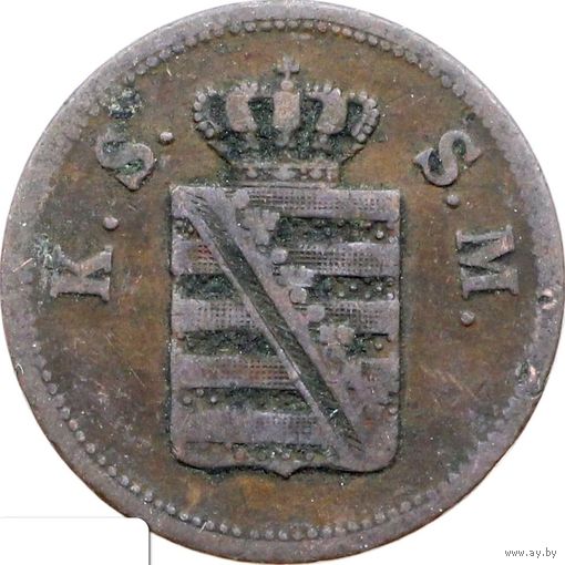 РАСПРОДАЖА!!! - ГЕРМАНИЯ САКСОНИЯ 2 пфеннига 1859 год