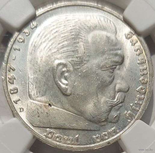 5 марок 1935 D MS-64 NGC РЕДКОСТЬ!!!