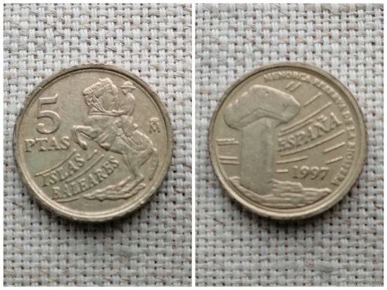 Испания 5 песет 1997/ Балеарские острова