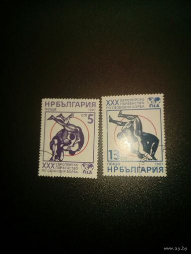 БОЛГАРИЯ, СПОРТ  серия 2м   1987(на "СКАНЕ" справочно приведены номера и цены по Michel)