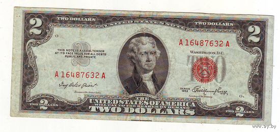США 2 доллара 1953 года -3