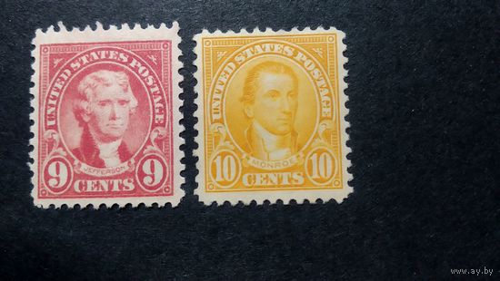 США\а90\ 1923 скотт561-562 зубц.11 президент кц28дол\40мих.\