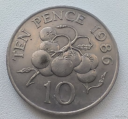 Гернси 10 Пенсов, 1986  5-9-19