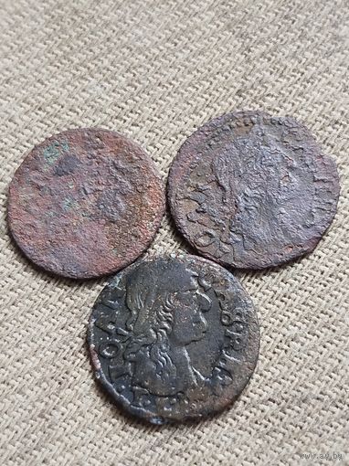 Распродажа - солиды (боратинки) 1664-1666гг.,ВКЛ.,Ян 2 Казимир