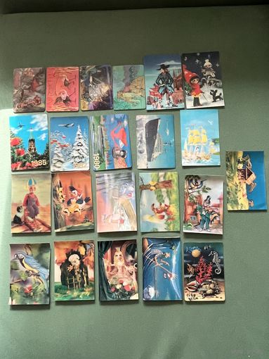 Голографический переливной календарик СССР , стерео , варио