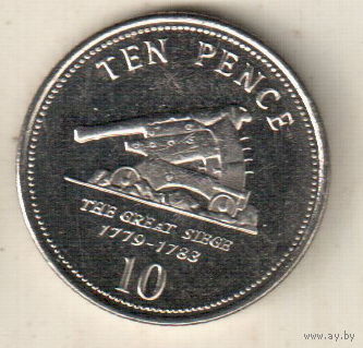 Гибралтар 10 пенс 2010
