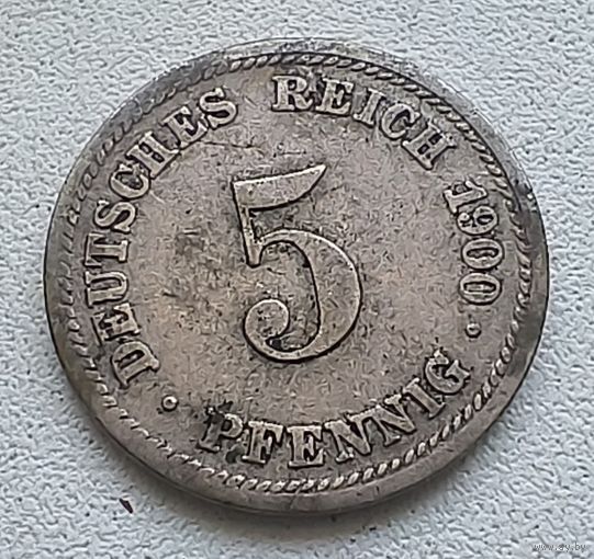 Германия 5 пфеннигов, 1900 D  2-1-61