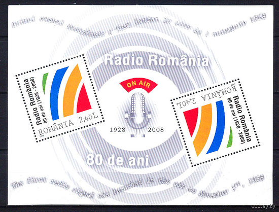 2008 Румыния. 80 лет радио Румыния