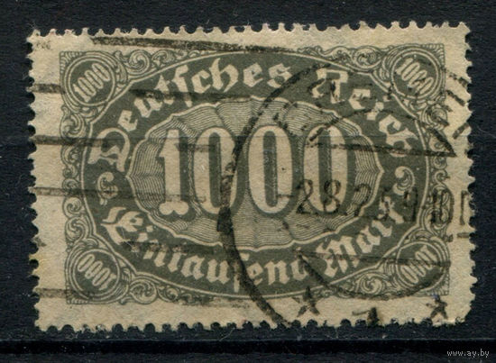Веймарская Республика - 1922/23г. - цифры, 1000 M - 1 марка - гашёная. Без МЦ!