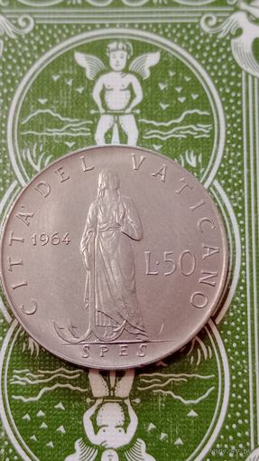 Ватикан 50 лир  1964