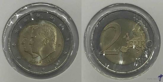 2 евро 2014 Испания "Провозглашение Филиппа VI королём Испании" UNC