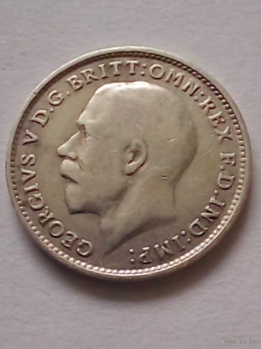 Великобритания.3 пенса 1918 г.Серебро.