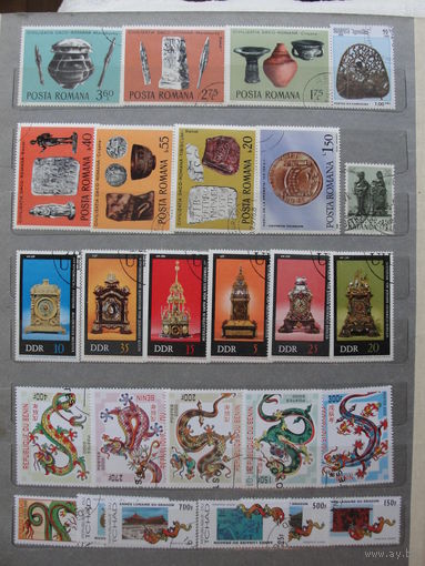 Продажа коллекции с 1 рубля! Культура и искусство на почтовых марках мира.