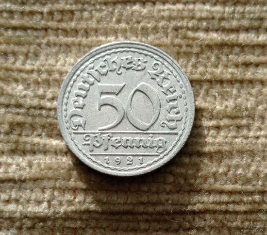 Werty71 Германия 50 пфеннигов 1921 J