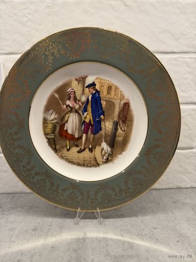 Тарелка. Англия. ПРОДАВЕЦ ЛАВАНДЫ. Позолота.   Распродажа коллекции!!!