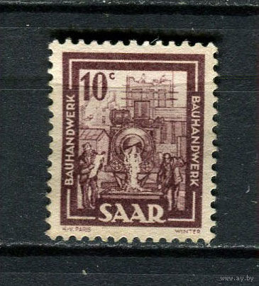 Саар - Французский протекторат - 1949/1951 - Строительство 10C - [Mi.272] - 1 марка. Чистая без клея.  (Лот 74EF)-T7P10
