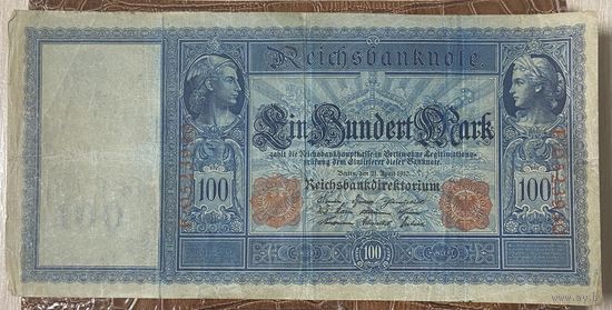 Банкнота 100 марок 1910 год. Германская империя.