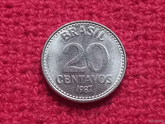 Бразилия 20 сентаво 1987 г.