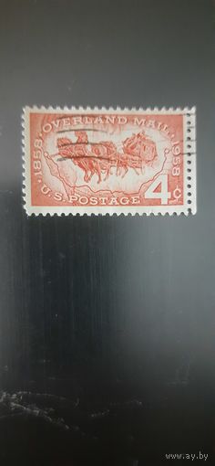 США. 100 лет сухопутной почте. 1958г. гашеная