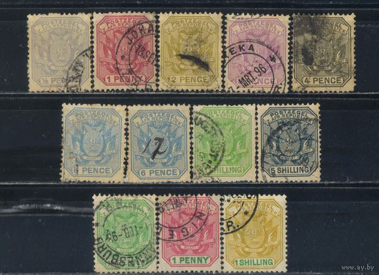 Трансвааль Бурская респ Южная Африка 1894-6 Герб Стандарт #35-42,48-9,55