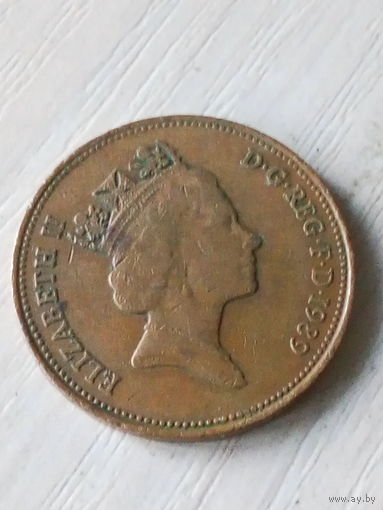 Великобритания 2 пенса 1989г.