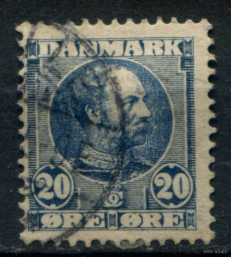 Дания - 1904/06г. - король Кристиан IX, 20 О - 1 марка - гашёная [Mi 49]. #3-WB-91-KS-8