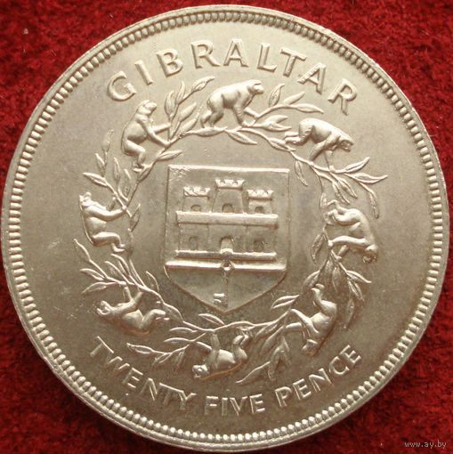 25 пенсов 1977 Гибралтар